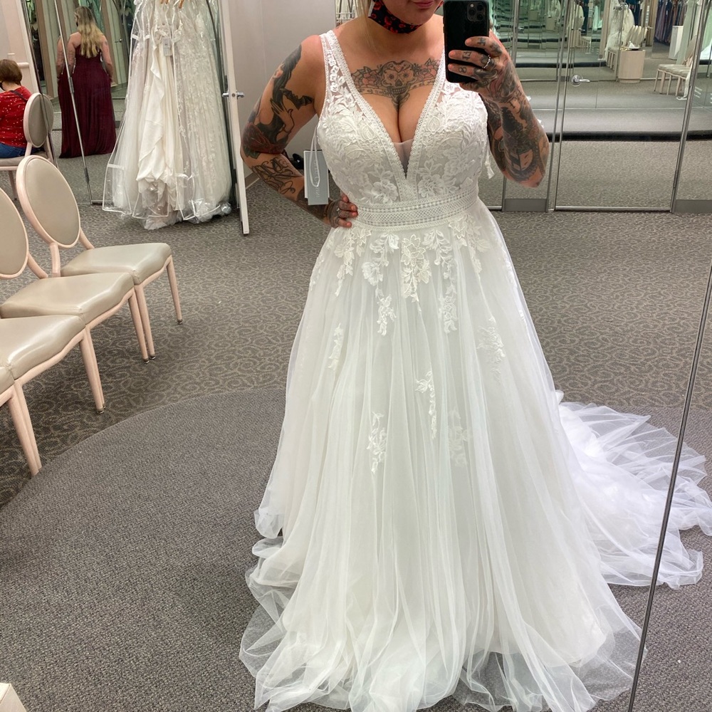 Boho a line wedding dress